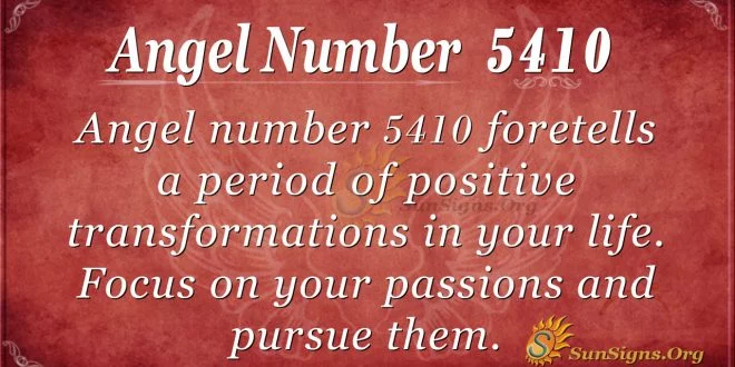 Angel Number 5410