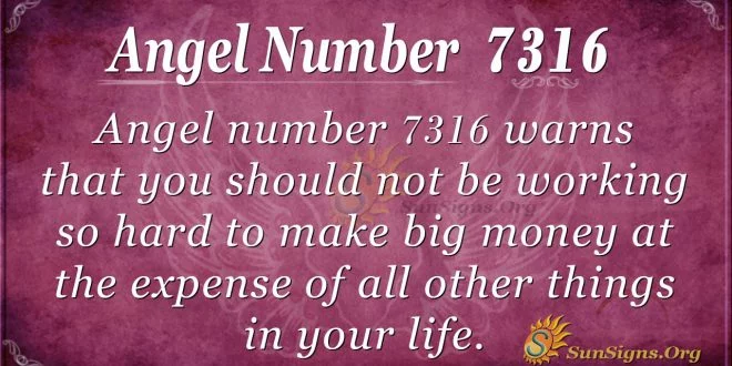 Angel number 7316