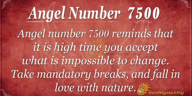 angel number 7500