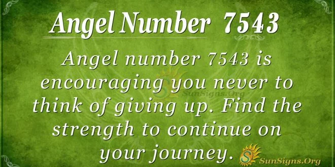 Angel number 7543