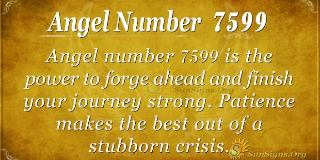 angel number 7599