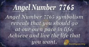 Angel number 7765