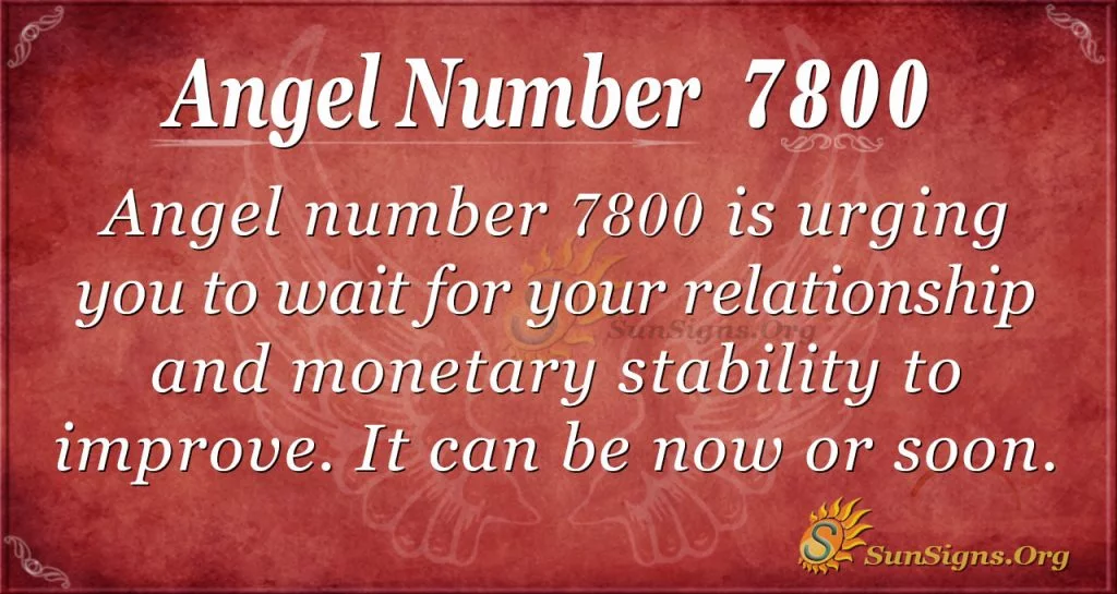 angel number 7800