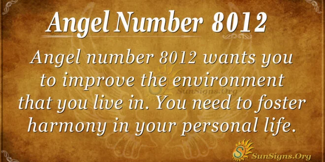 Angel number 8012