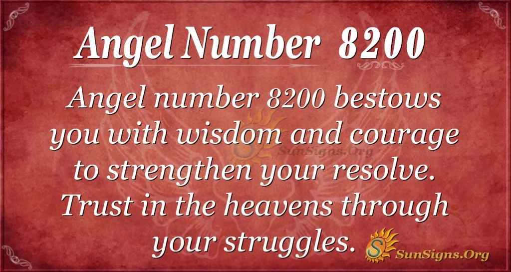 Angel number 8200