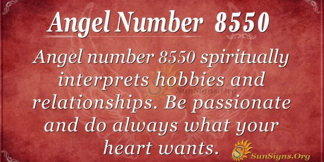 Angel number 8550