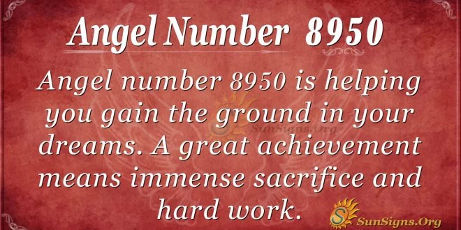 Angel number 8950