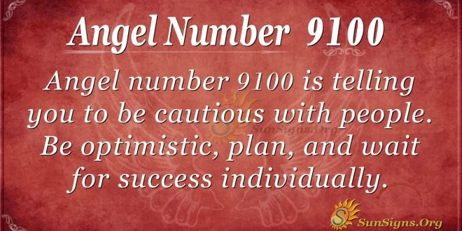 Angel number 9100