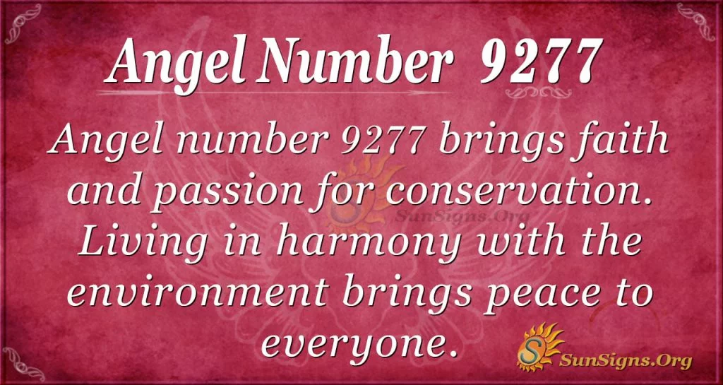 angel number 9277