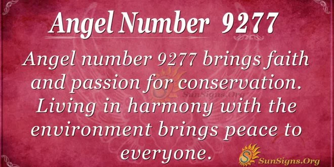 angel number 9277