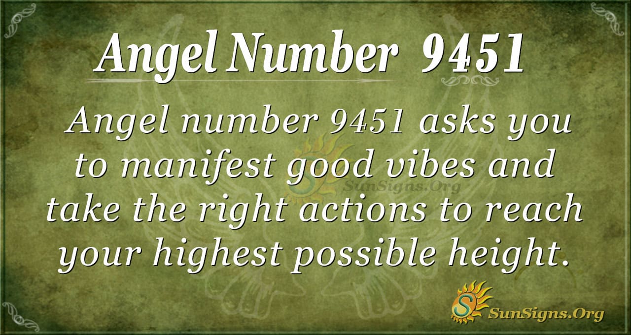 Angel Number 9451 Meaning: Healthy Choices And Decisions