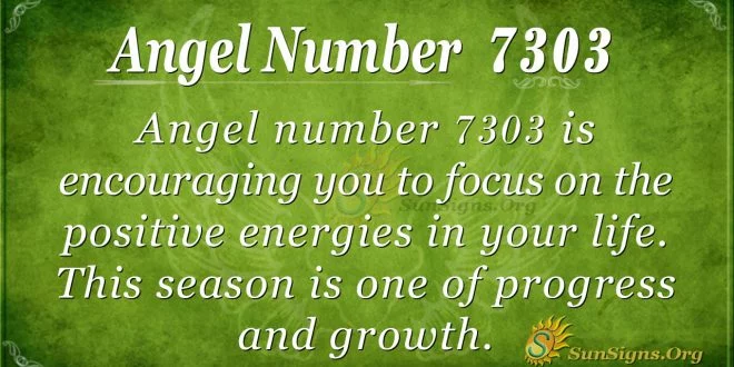 Angel number 7303