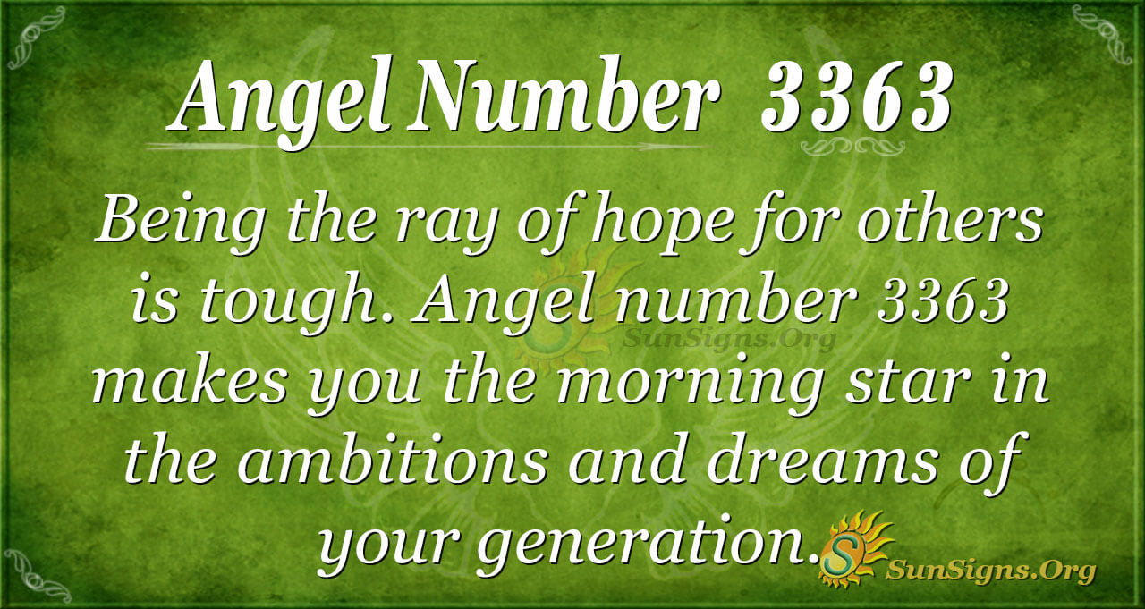 Angel Number 3363 Meaning Morning Star SunSigns Org