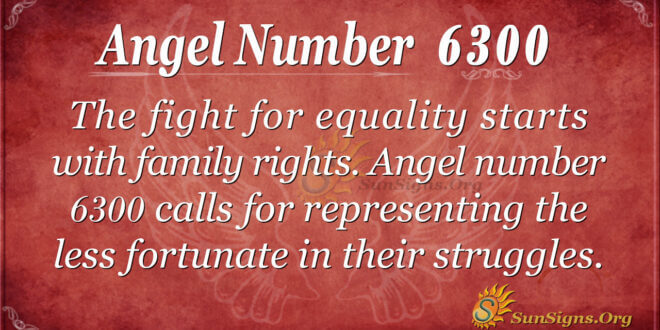 Angel number 6300