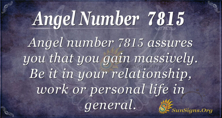 Angel Number 7815 Meaning Divine Support And Positive Changes