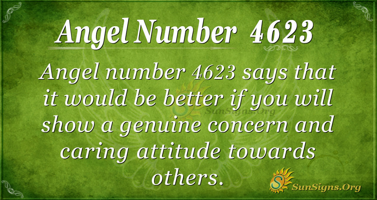 Angel Number 4623 Meaning: Show Concern - SunSigns.Org