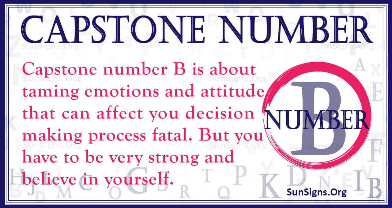 Numerology Capstone Number B: Be Confident And Do Your Best - SunSigns.Org