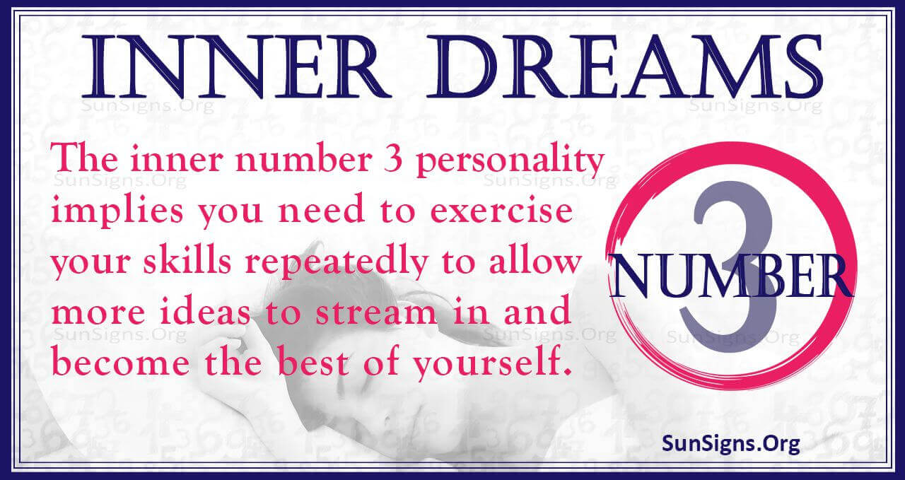 Numerology Inner Dreams Number 3: Creativity Champion - SunSigns.Org