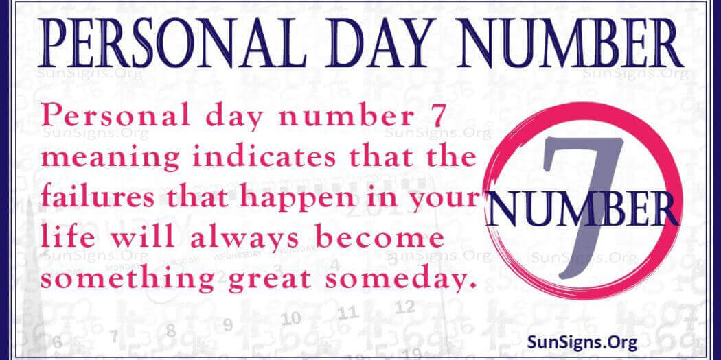 Numerology Personal Day Number 7 Take Control Of Your life