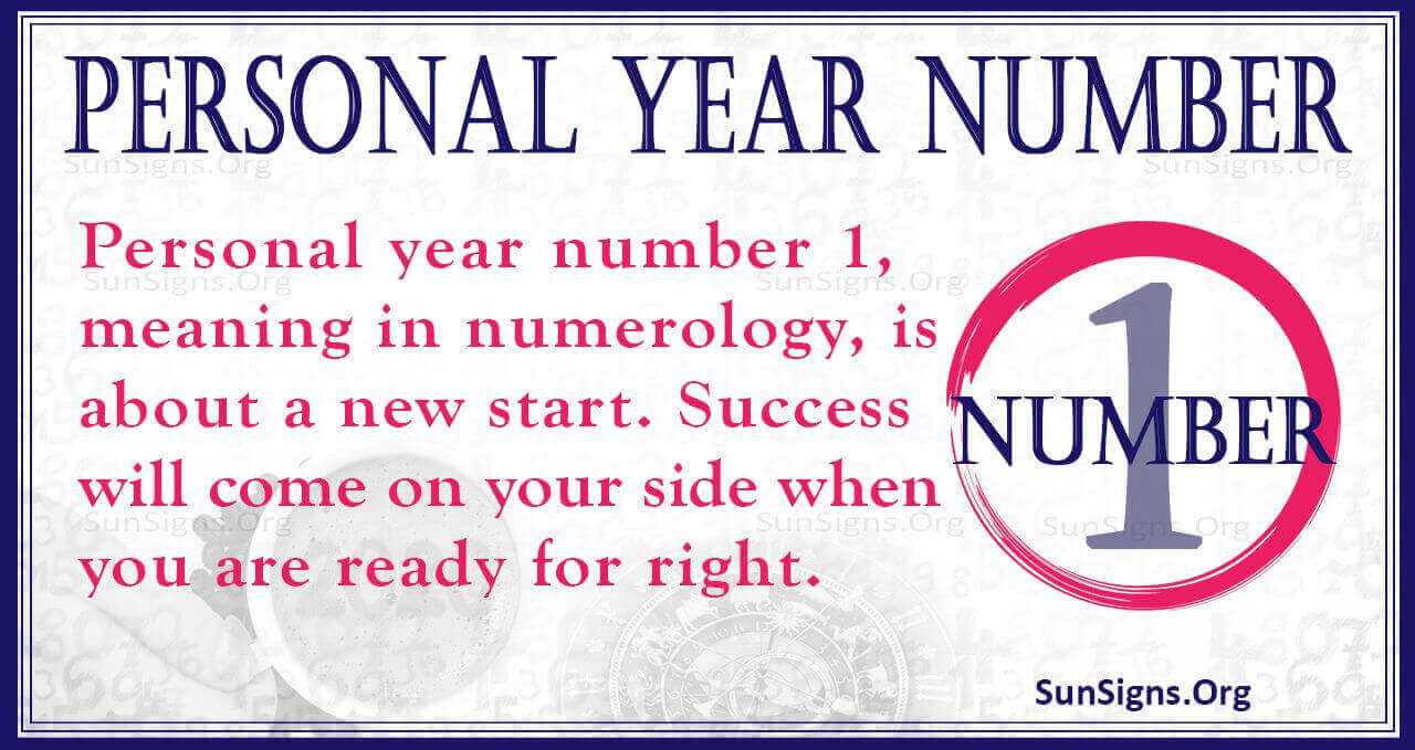 Numerology Personal Year Number 1 Forward