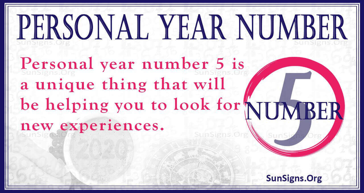 Numerology Personal Year Number 5 New Experience
