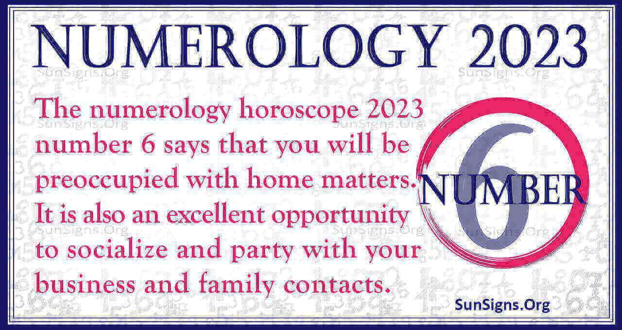 Numerology Number 6 2023 