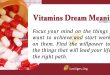 Vitamins Dream Meaning
