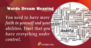 Words Dream Meaning