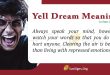 Yell Dream Meaning