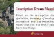 Inscription Dream Meaning