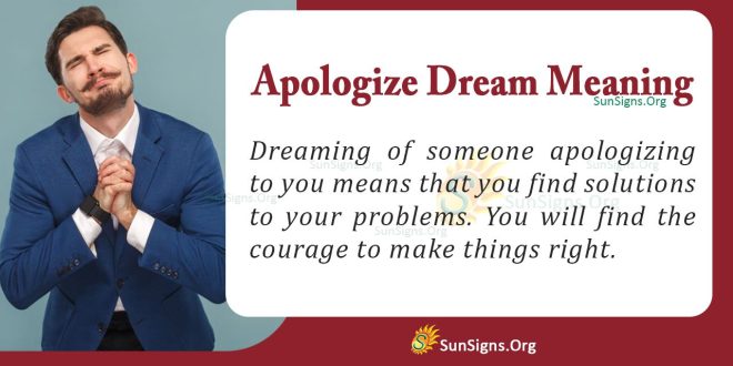 Apologize Dream Meaning