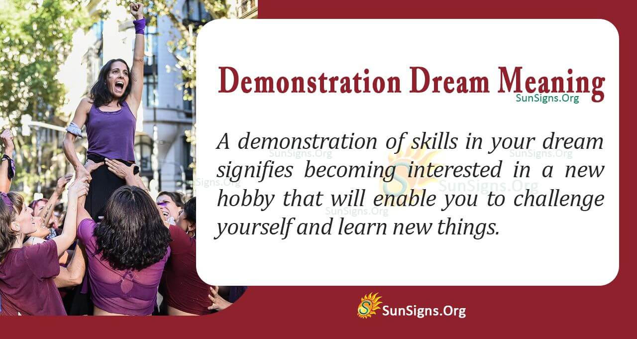 Demonstration In Your Dream Meaning Interpretation And Symbolism Sunsignsorg 3269