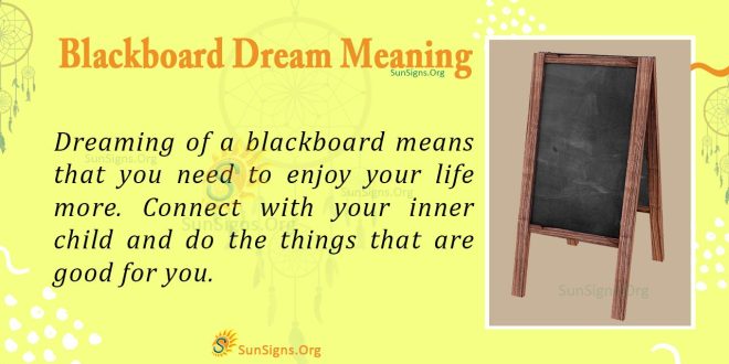 Blackboard Dream Meaning