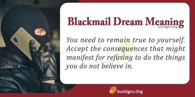Blackmail Dream Meaning