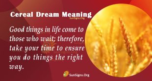 Cereal Dream Meaning