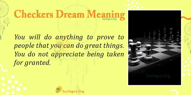 Checkers Dream Meaning