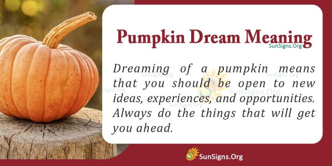 Pumpkin Dream Meaning