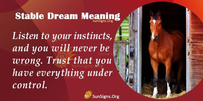 Stable Dream Meaning