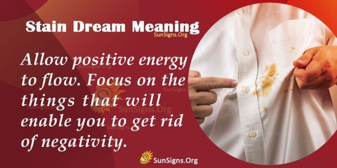 Stain Dream Meaning