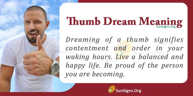 Thumb Dream Meaning