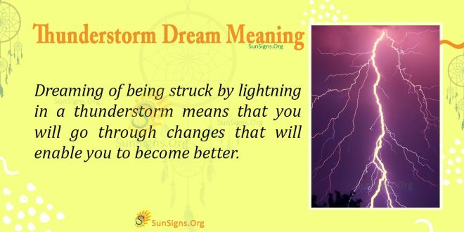 Thunderstorm Dream Meaning