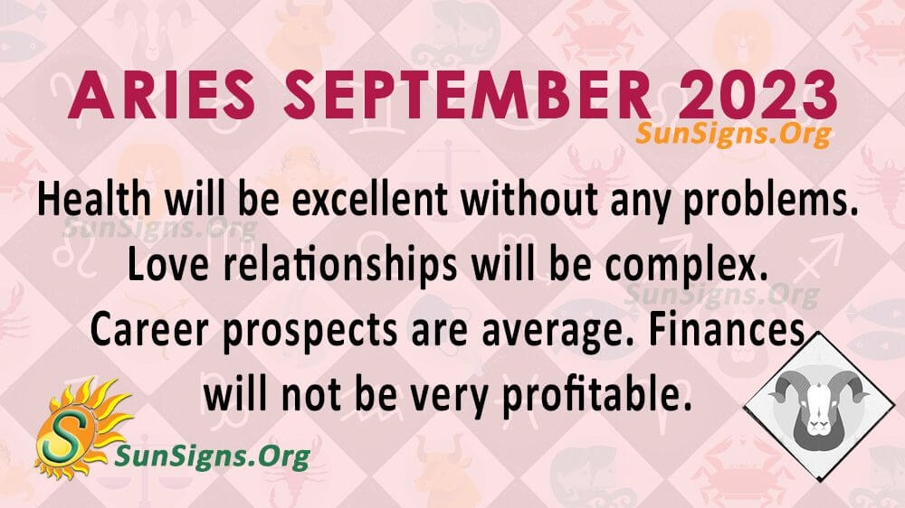 Aries September 2023 Monthly Horoscope Predictions