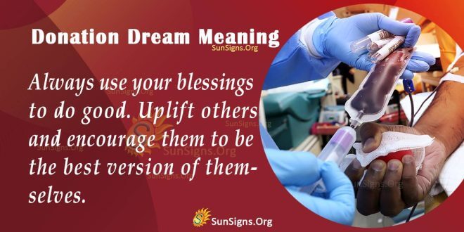 Donation Dream Meaning