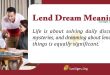 Lend Dream Meaning