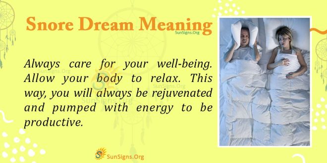 Snore Dream Meaning