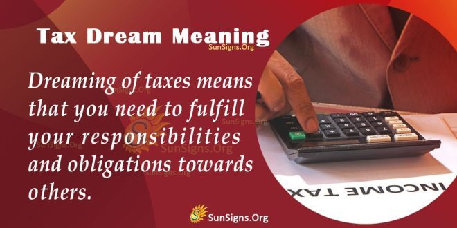 Tax Dream Meaning