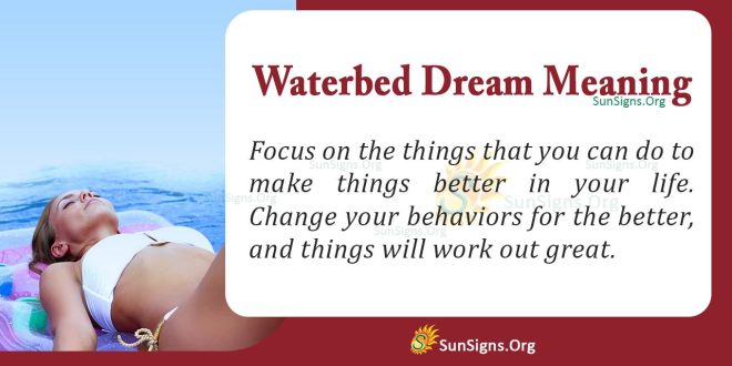 Waterbed Dream Meaning