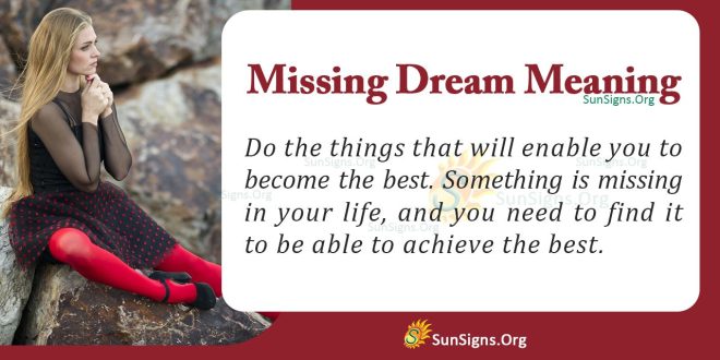 Missing Dream Meaning