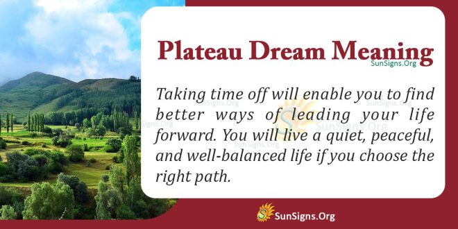 Plateau Dream Meaning