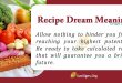 Recipe Dream Meaning